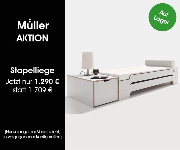 Die Komfort-Stapelliege von Müller inklusive Matratze und Rahmen: Jetzt auf Lager und zum Aktionspreis