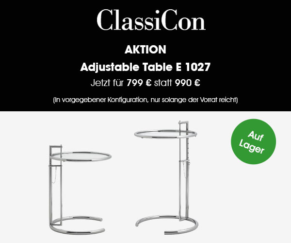 Adjustable Table E 1027 von ClassiCon: Jetzt auf Lager und zum Aktionspreis