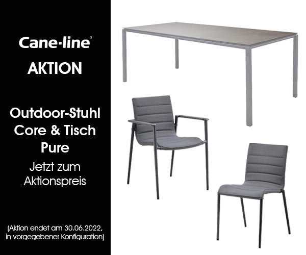 Outdoor-Stuhl Core und Tisch Pure von Cane-line: Jetzt zum Aktionspreis