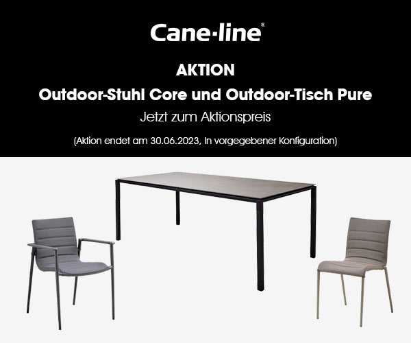 Outdoor-Stuhl Core und Outdoor-Tisch Pure von Cane-line: Jetzt zum Aktionspreis