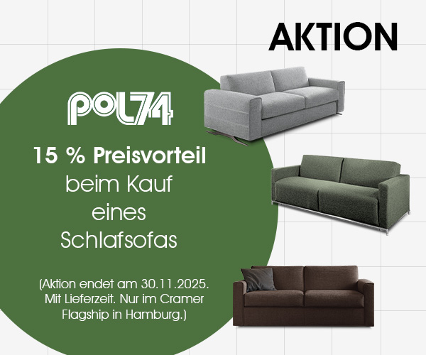 15 % Preisvorteil auf alle Schlafsofas von Pol74: Jetzt zum Aktionspreis