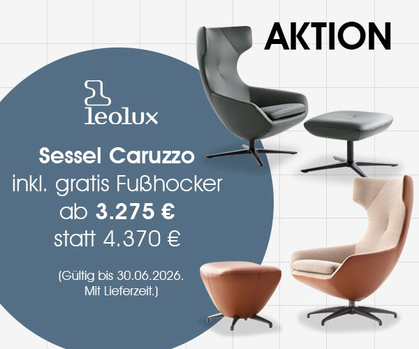 Drehsessel Caruzzo von Leolux inkl. gratis Hocker: Jetzt zum Aktionspreis