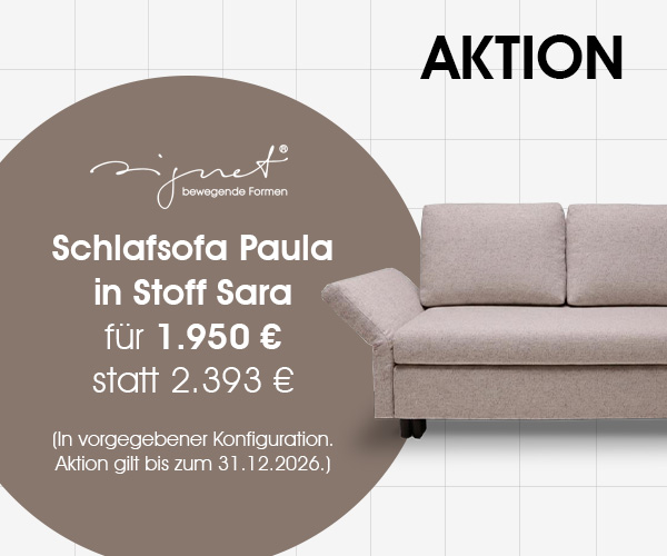 Schlafsofa Paula von Signet in Stoff Sara: Jetzt zum Aktionspreis