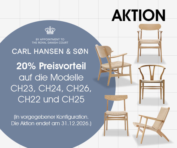 Hans J. Wegner�s Five Masterpieces � 20 % Preisvorteil auf f&uuml;nf Design-Ikonen: Jetzt zum Aktionspreis