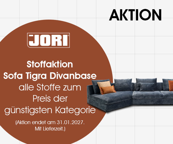 Sofa Tigra Divanbase von JORI mit Stoffvorteil: Jetzt zum Aktionspreis