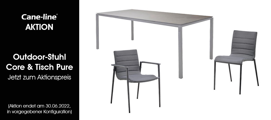 Outdoor-Stuhl Core und Tisch Pure von Cane-line: Jetzt zum Aktionspreis
