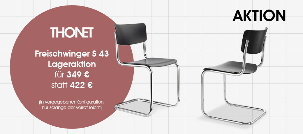 Freischwinger S 43 von Thonet: Jetzt auf Lager und zum Aktionspreis