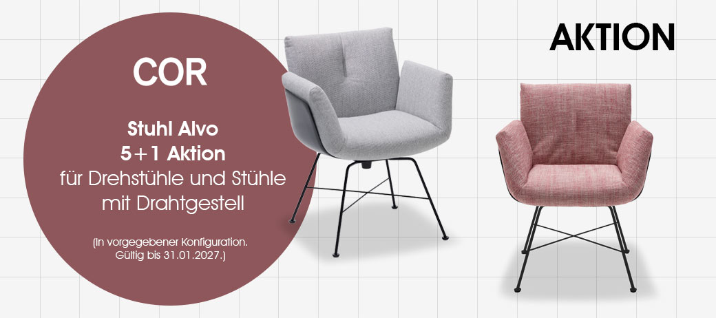 Stuhl Alvo von COR in der 5+1 Aktion: Jetzt zum Aktionspreis