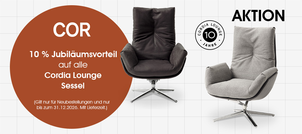 10 Jahre Cordia Lounge von COR: Jetzt zum Aktionspreis