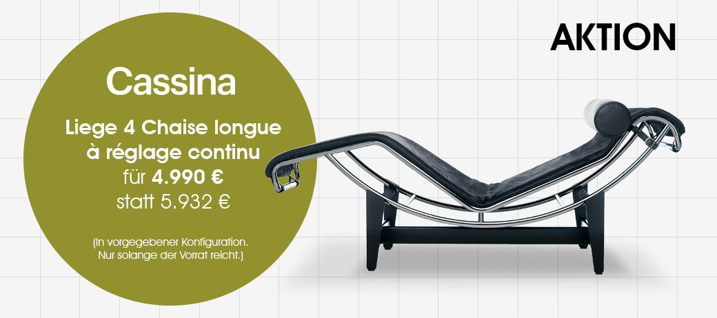 4 Chaise longue � r�glage continu (LC4 Liege) von Cassina: Jetzt auf Lager und zum Aktionspreis