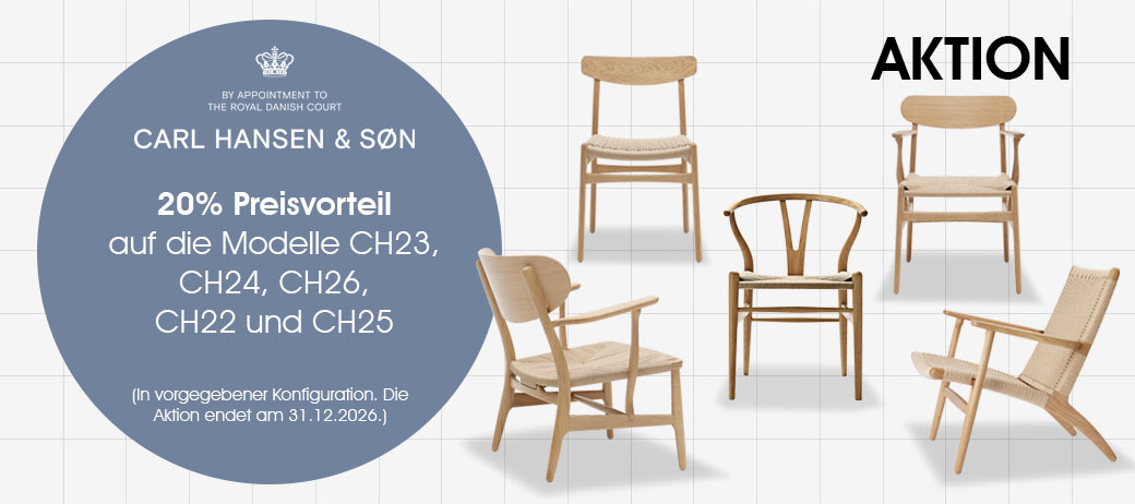 Hans J. Wegner�s Five Masterpieces � 20 % Preisvorteil auf f&uuml;nf Design-Ikonen: Jetzt zum Aktionspreis