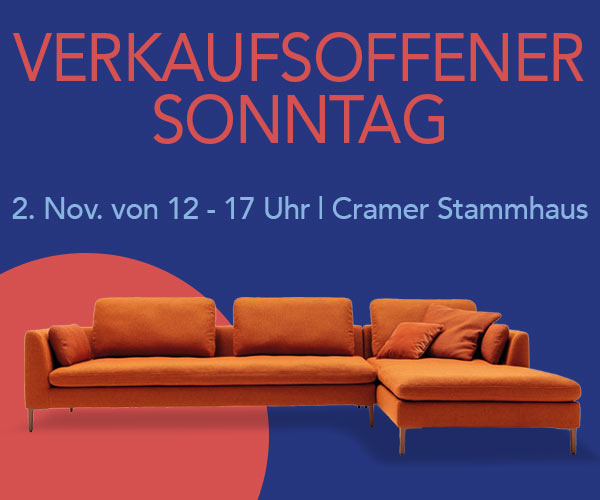 Verkaufsoffener Sonntag in Elmshorn am 2.11. von 12-17 Uhr: Cramer Stammhaus
