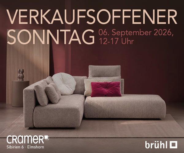 Verkaufsoffener Sonntag im Cramer Stammhaus am So, 6.9. von 12-17 Uhr: Cramer Stammhaus