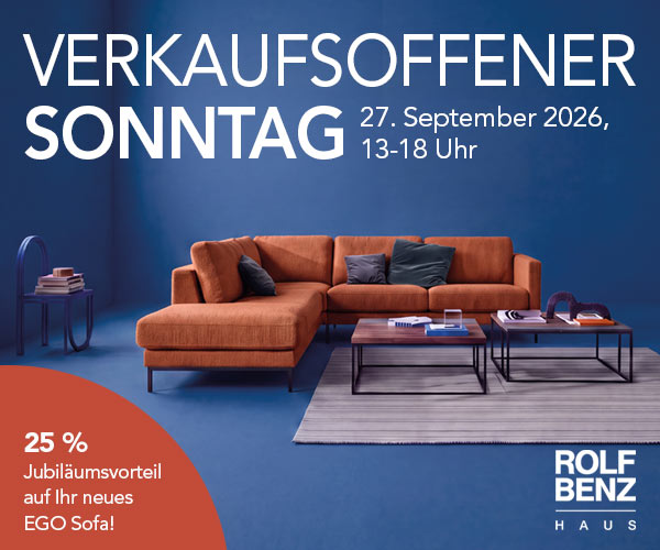 Verkaufsoffener Sonntag am 27.9. im Rolf Benz Haus Hamburg: Rolf Benz Haus Hamburg