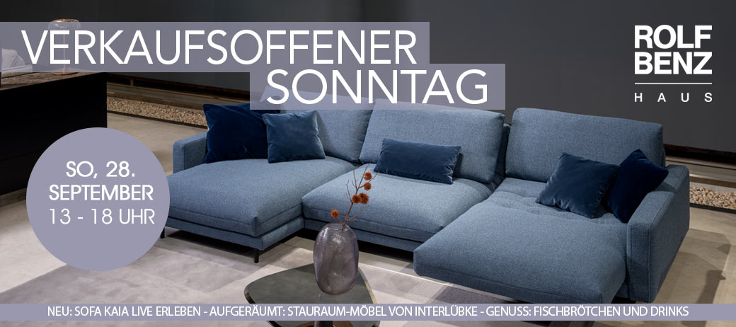 Verkaufsoffener Sonntag im Rolf Benz Haus Hamburg am 28.9. von 13-18 Uhr: Rolf Benz Haus Hamburg