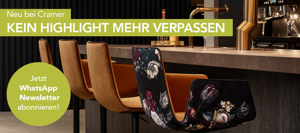 Jetzt anmelden - Unser Cramer WhatsApp Newsletter: Neu bei Cramer