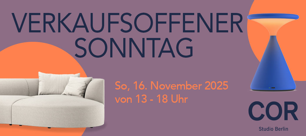 Verkaufsoffener Sonntag im COR Studio Berlin am 16.11. von 13-18 Uhr: COR Studio Berlin