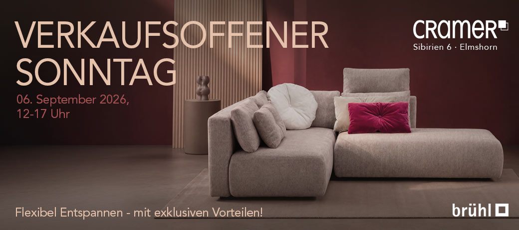 Verkaufsoffener Sonntag im Cramer Stammhaus am So, 6.9. von 12-17 Uhr: Cramer Stammhaus