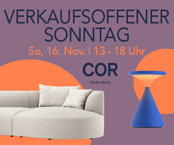 Verkaufsoffener Sonntag im COR Studio Berlin am 16.11. von 13-18 Uhr: COR Studio Berlin