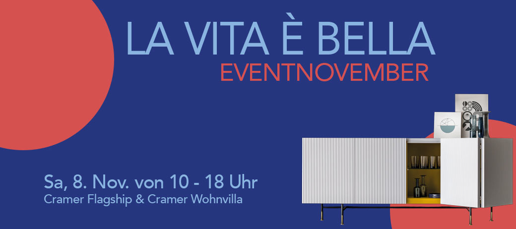 La vita è bella am Samstag, 8.11. im Cramer Flagship: Eventnovember