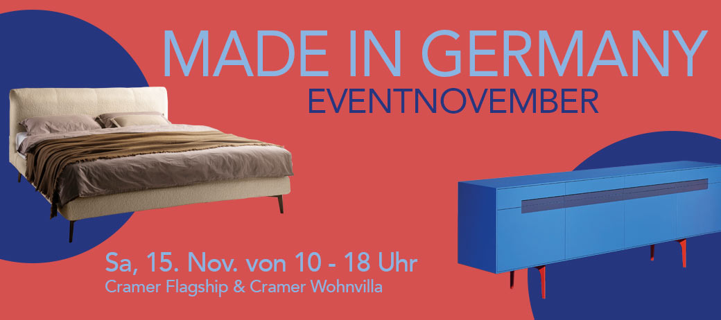 Made in Germany am Samstag, 15.11. im Cramer Flagship: Eventnovember