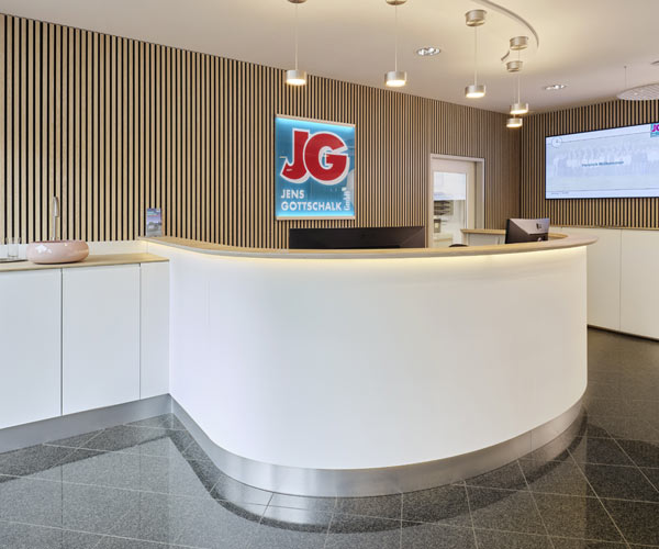 Empfangsbereich auf kleinem Raum, 