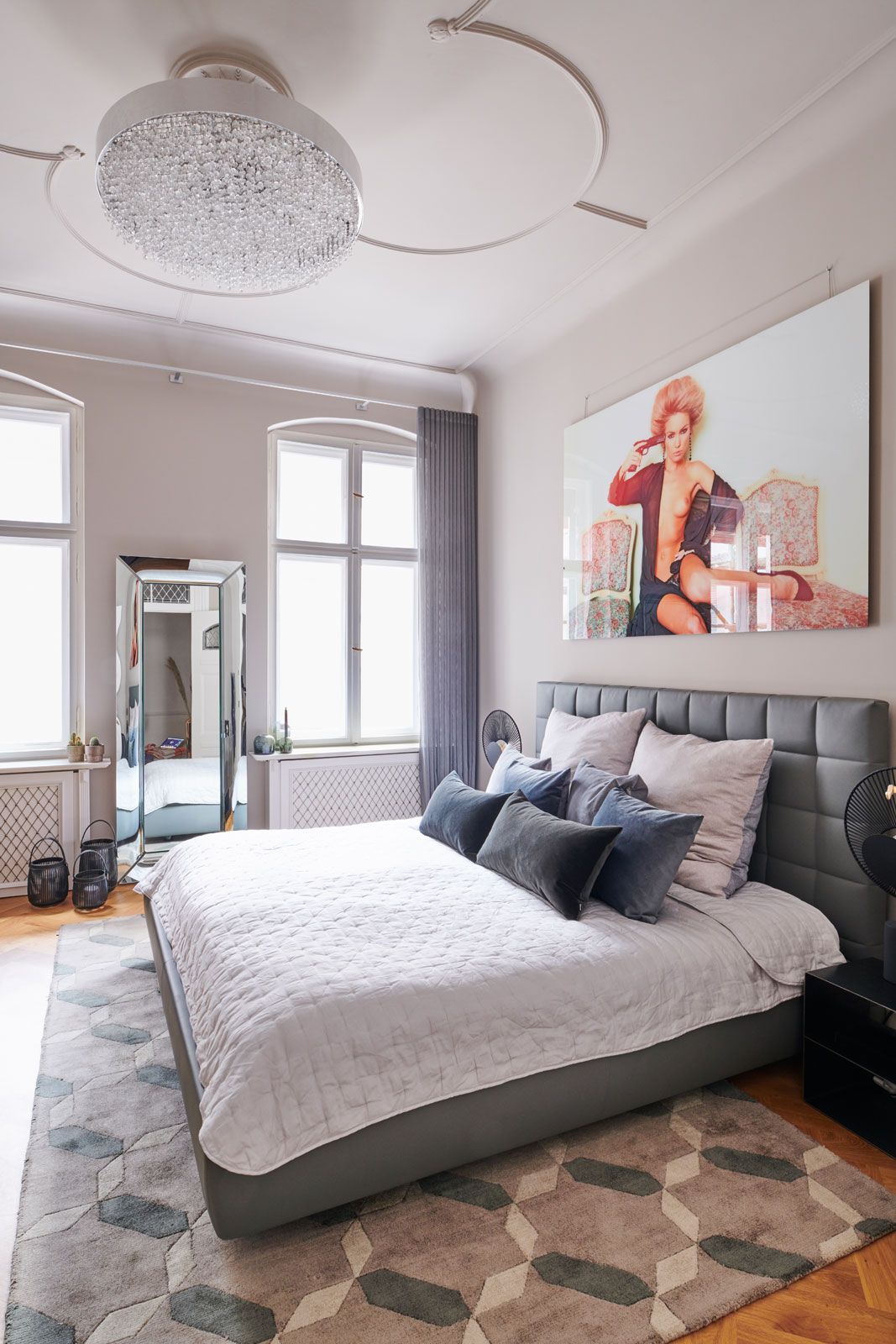Altbau am Ku'damm - Bett: Treca, Spiegel: Fiam
