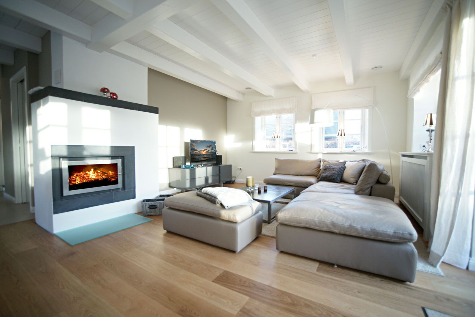 Ferienhaus auf Föhr - Blick in den Wohnbereich