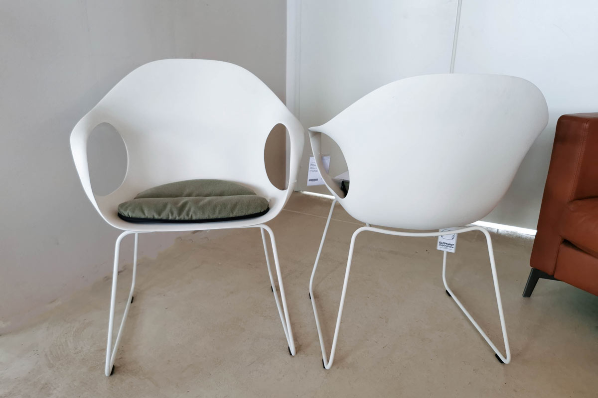 2er-Set Stuhl Elephant inkl. Sitzkissen von Kristalia