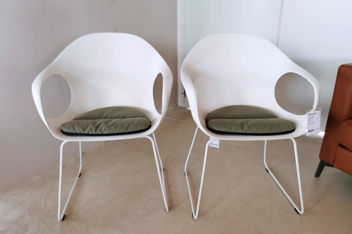 2er-Set Stuhl Elephant inkl. Sitzkissen von Kristalia