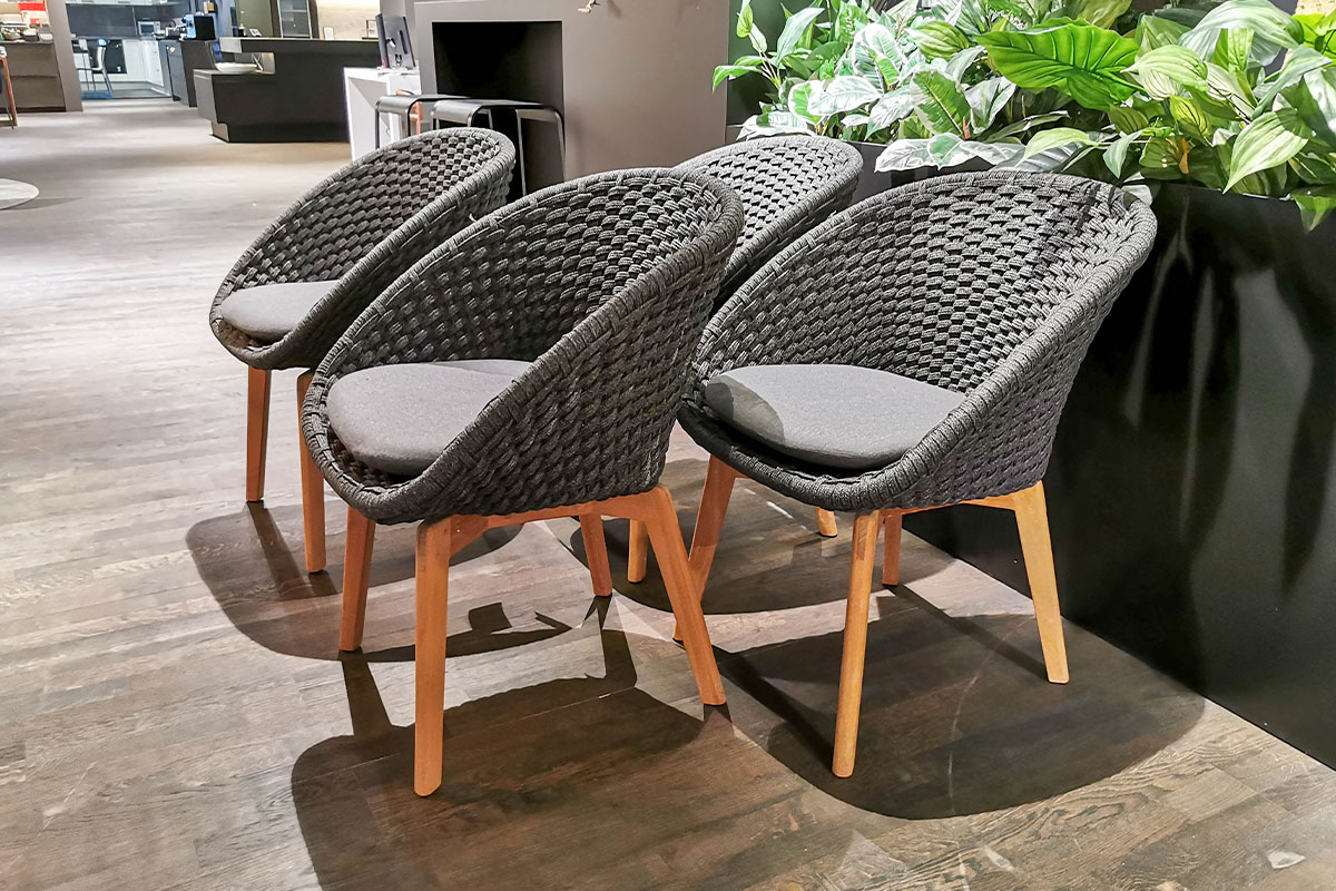 4er-Set Outdoor-Sessel Peacock von Cane-line