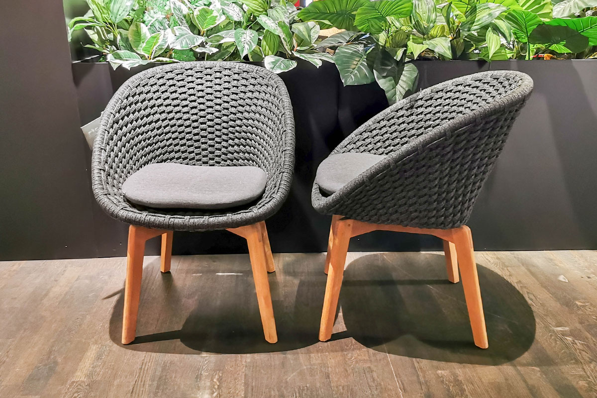 4er-Set Outdoor-Sessel Peacock von Cane-line