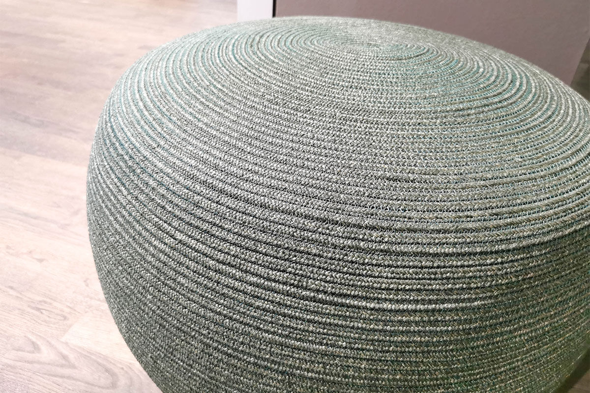 Outdoor-Hocker Circle dark green von Cane-line