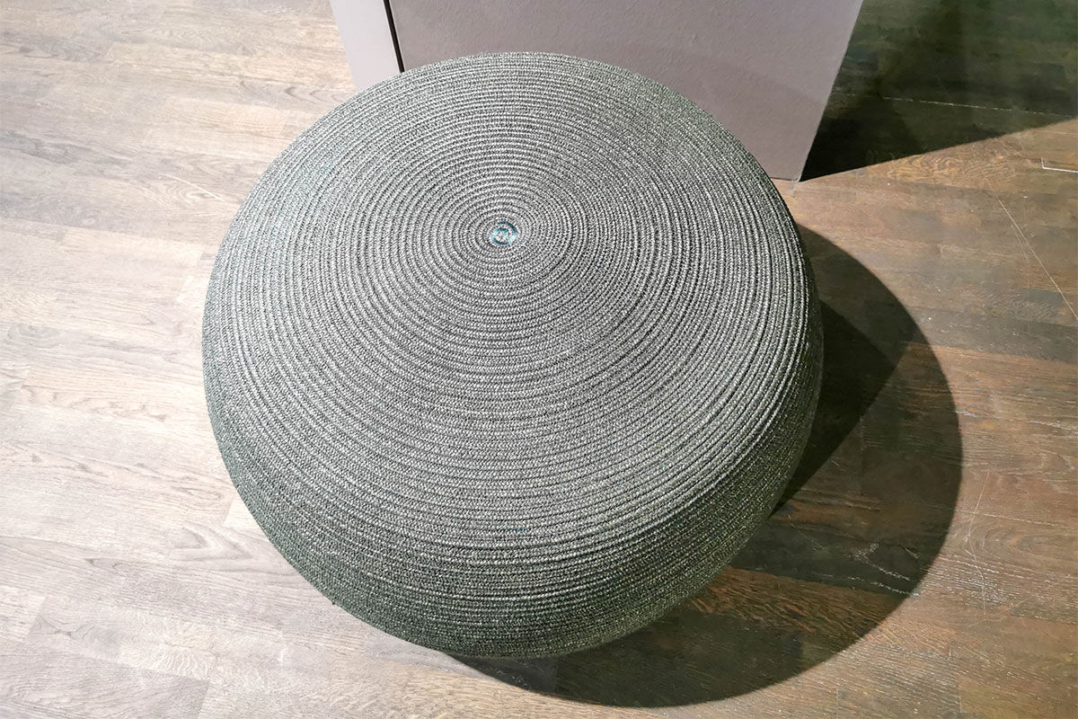 Outdoor-Hocker Circle dark green von Cane-line