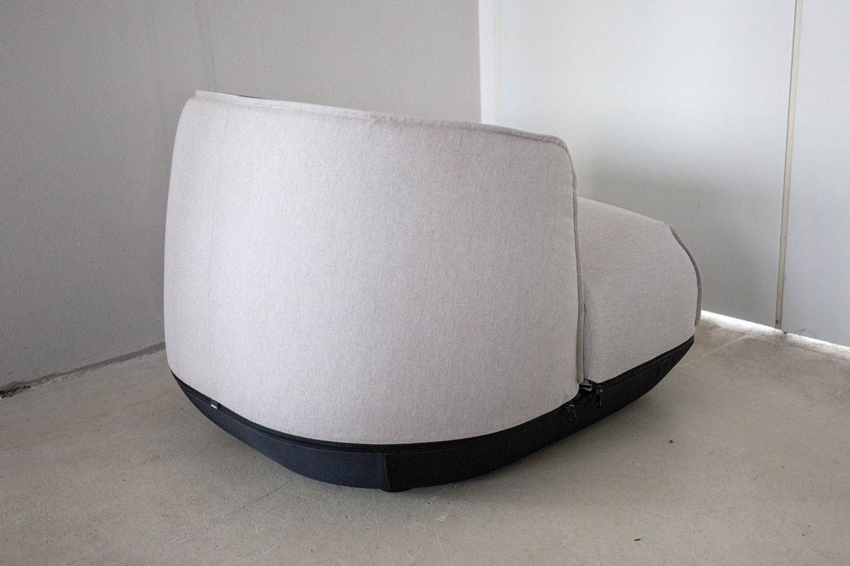 Outdoor-Loungesessel Brioni hellgrau von Kristalia