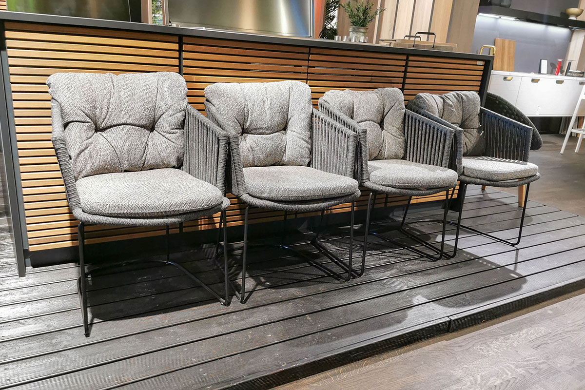 4er-Set Outdoor-Sessel Moments von Cane-line