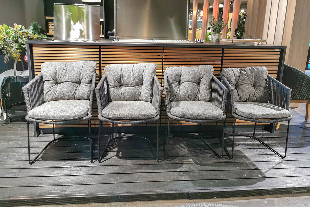 4er-Set Outdoor-Sessel Moments von Cane-line im Sale