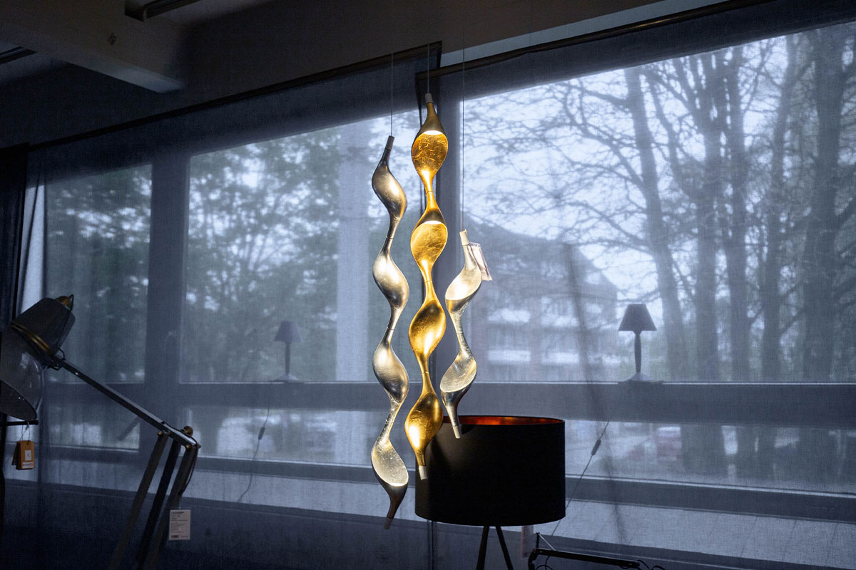 Hängeleuchte Acqua gold von Cini & Nils im Sale