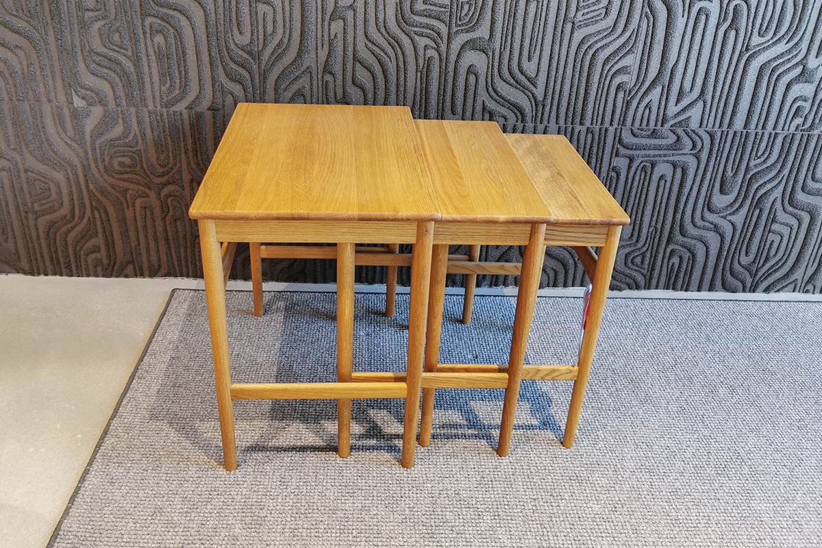 3er Set Beistelltische Nesting Tables Eiche ge�lt von Carl Hansen