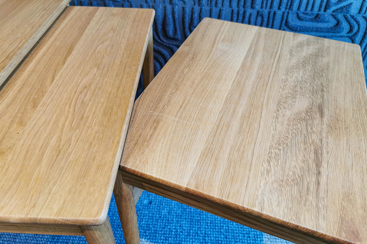 3er Set Beistelltische Nesting Tables Eiche ge�lt von Carl Hansen