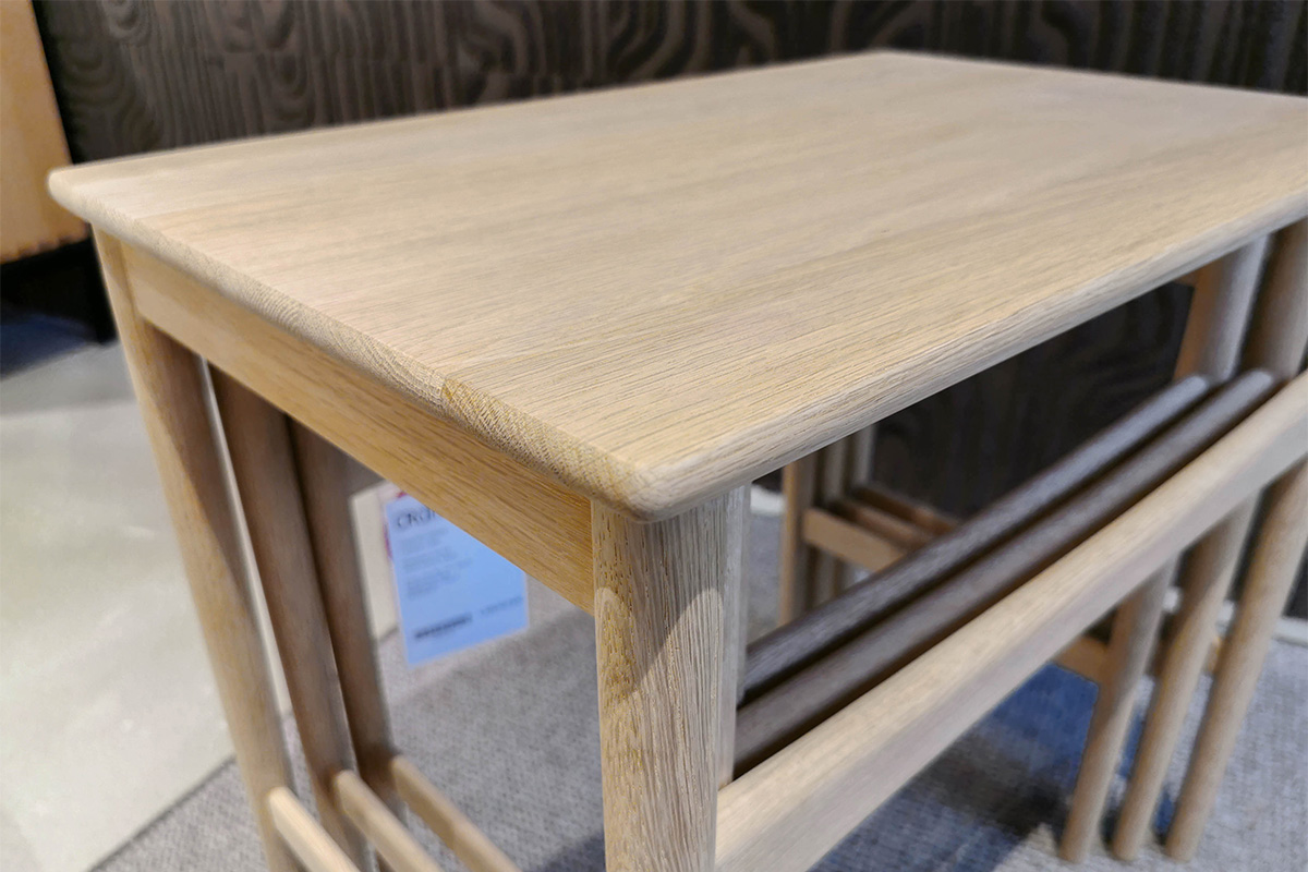 3er Set Beistelltische Nesting Tables Eiche geseift von Carl Hansen