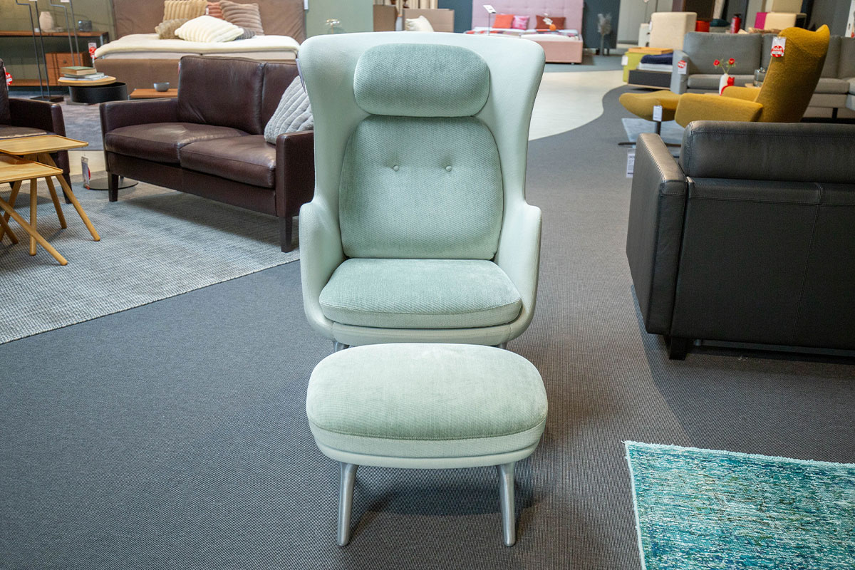 Sessel Ro inkl. Hocker von Fritz Hansen