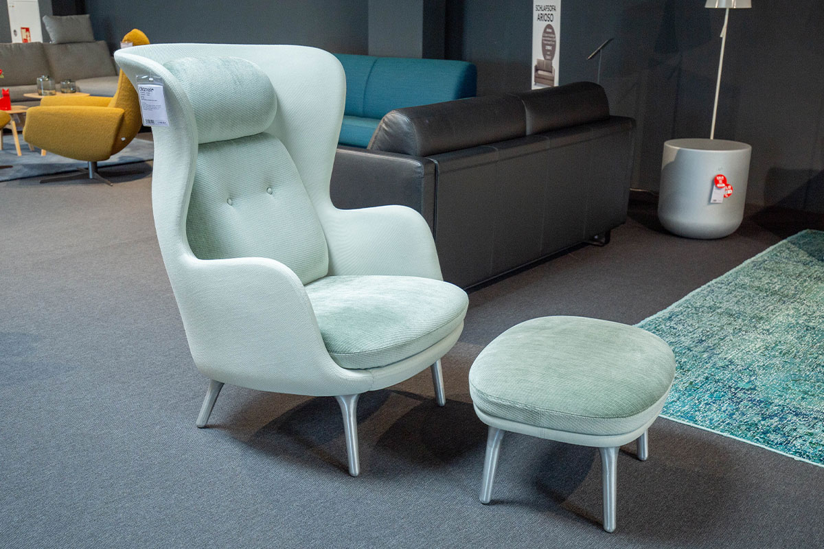 Sessel Ro inkl. Hocker von Fritz Hansen im Sale