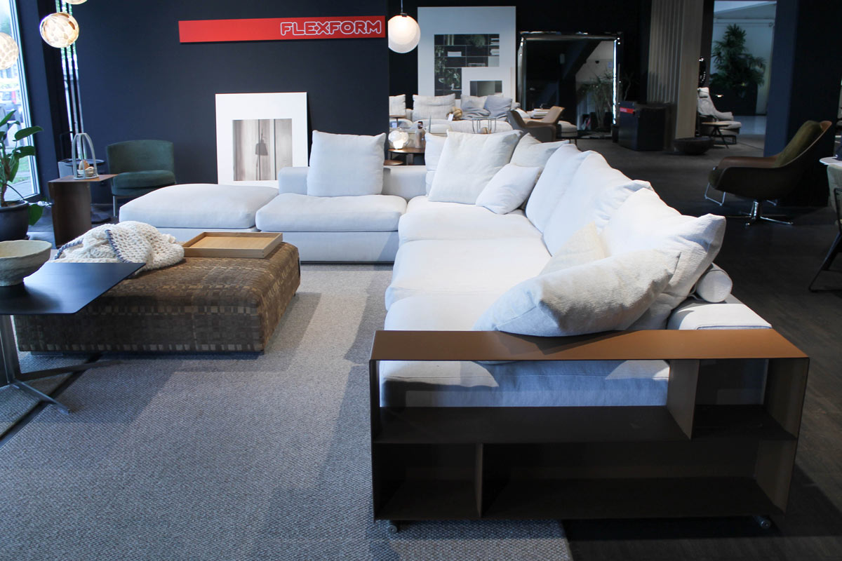 Sofa Groundpiece inkl. Hocker von Flexform