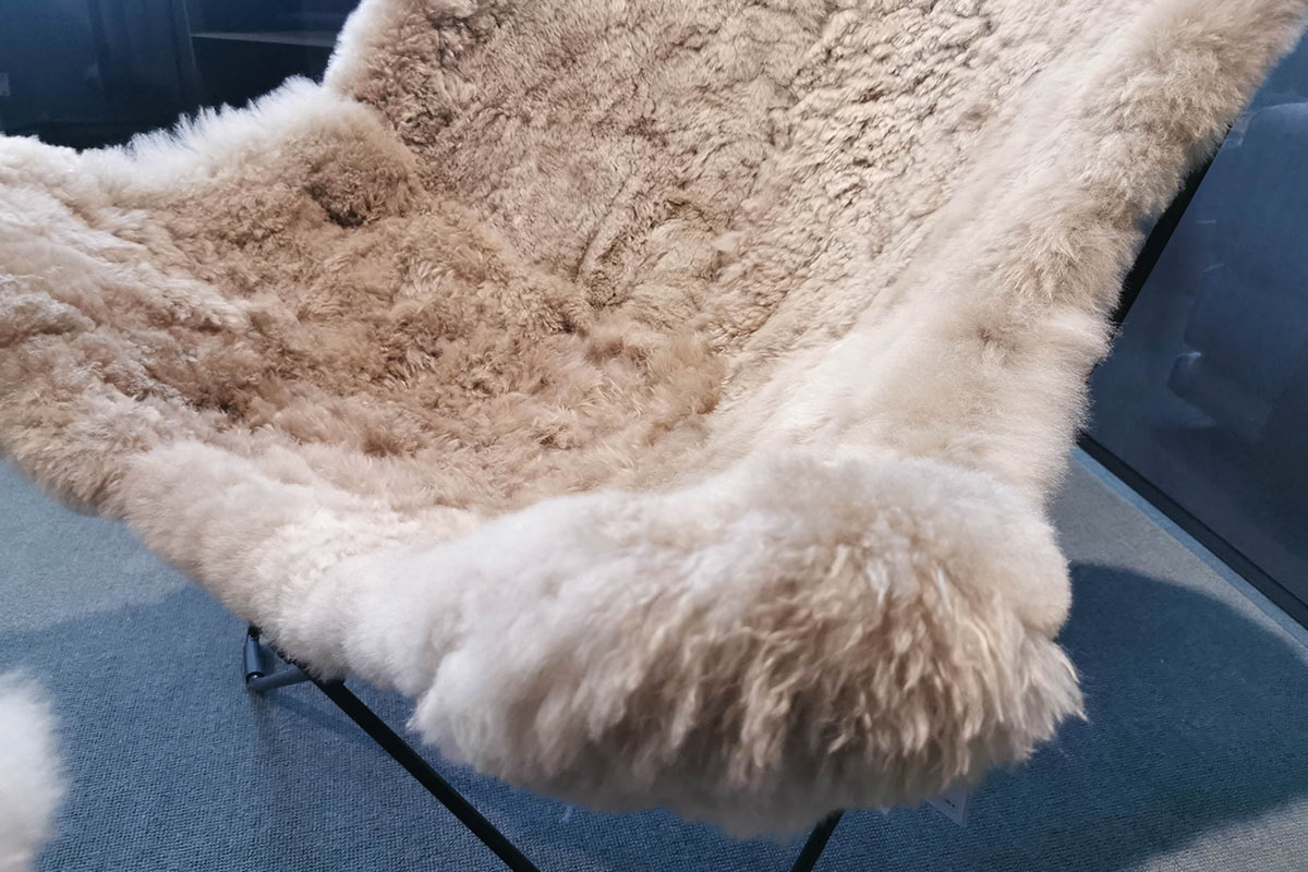 Sessel Butterfly Chair Mariposa inkl. Hocker von WEICH Couture Alpaca