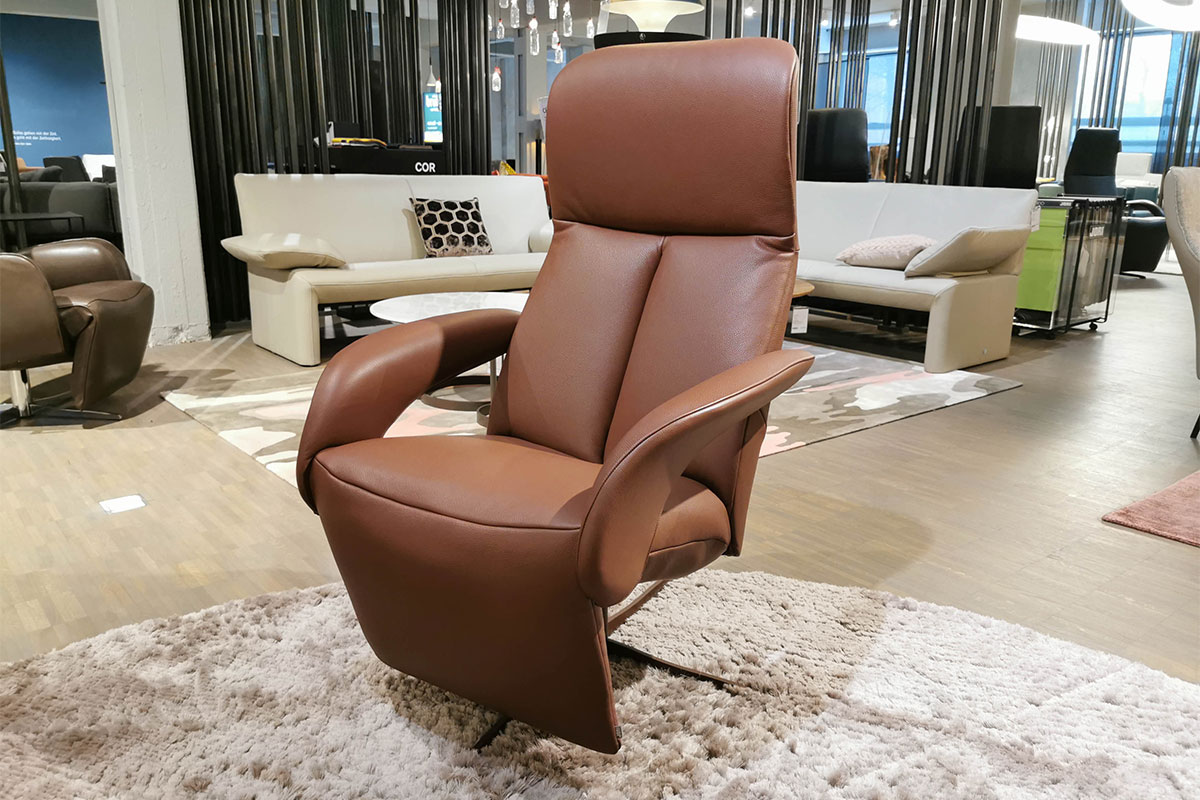 Relaxsessel Symphony mono-move medi Leder Celia Burgundy von Jori im Sale