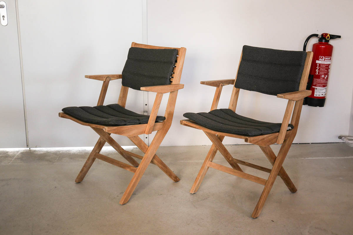 Outdoor-Stuhl Flip mit Armlehnen 2er-Set von Cane-line